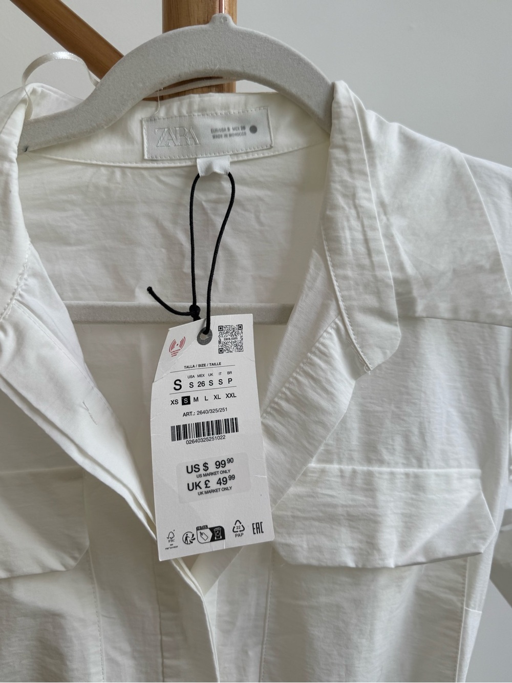 Zara ZW COLLECTION POPLIN MIDI DRESS - Picture 4 of 4